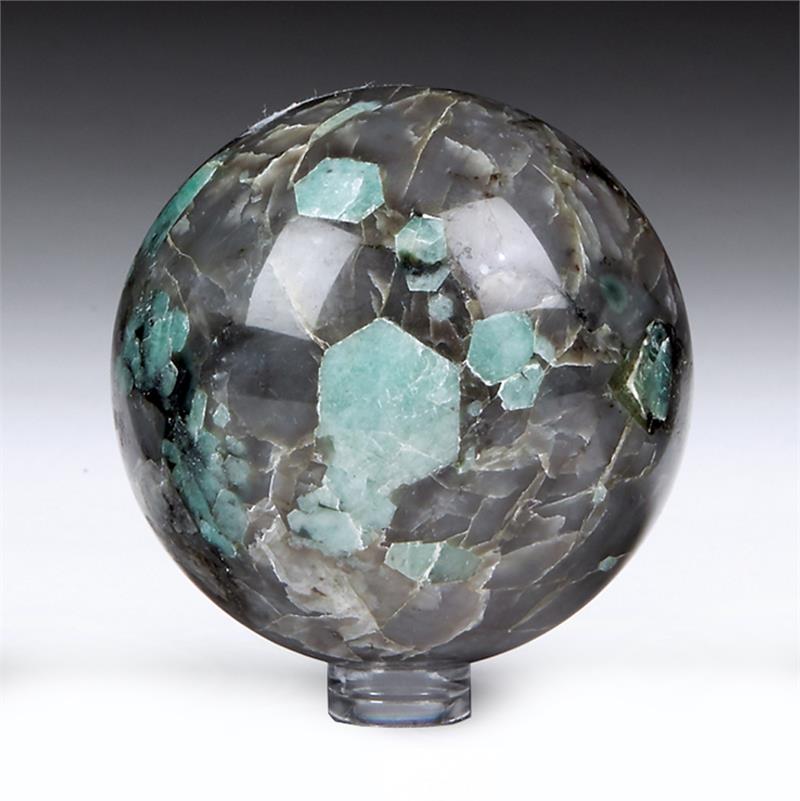 Emerald A+ Polished Gemstone Sphere (2.6" / 390 Grams)